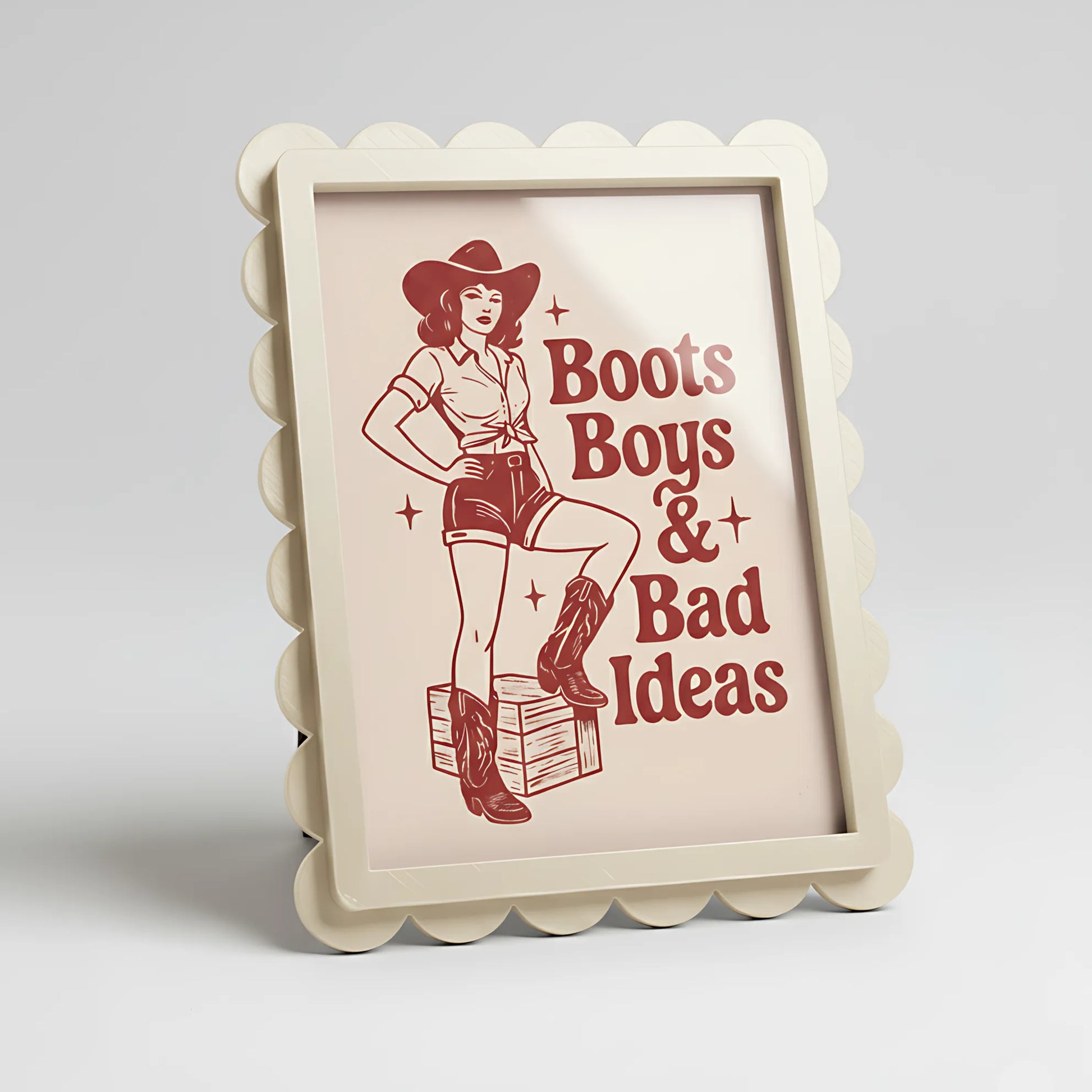 Magnetic Modular Scallop Plastic Frame - Champagne - 5x7 Inch