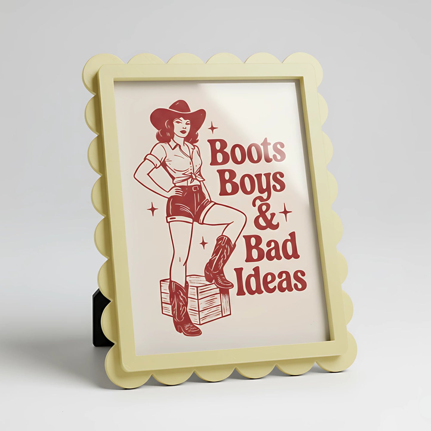 Magnetic Modular Scallop Plastic Frame - Goose Yellow - 5x7 Inch