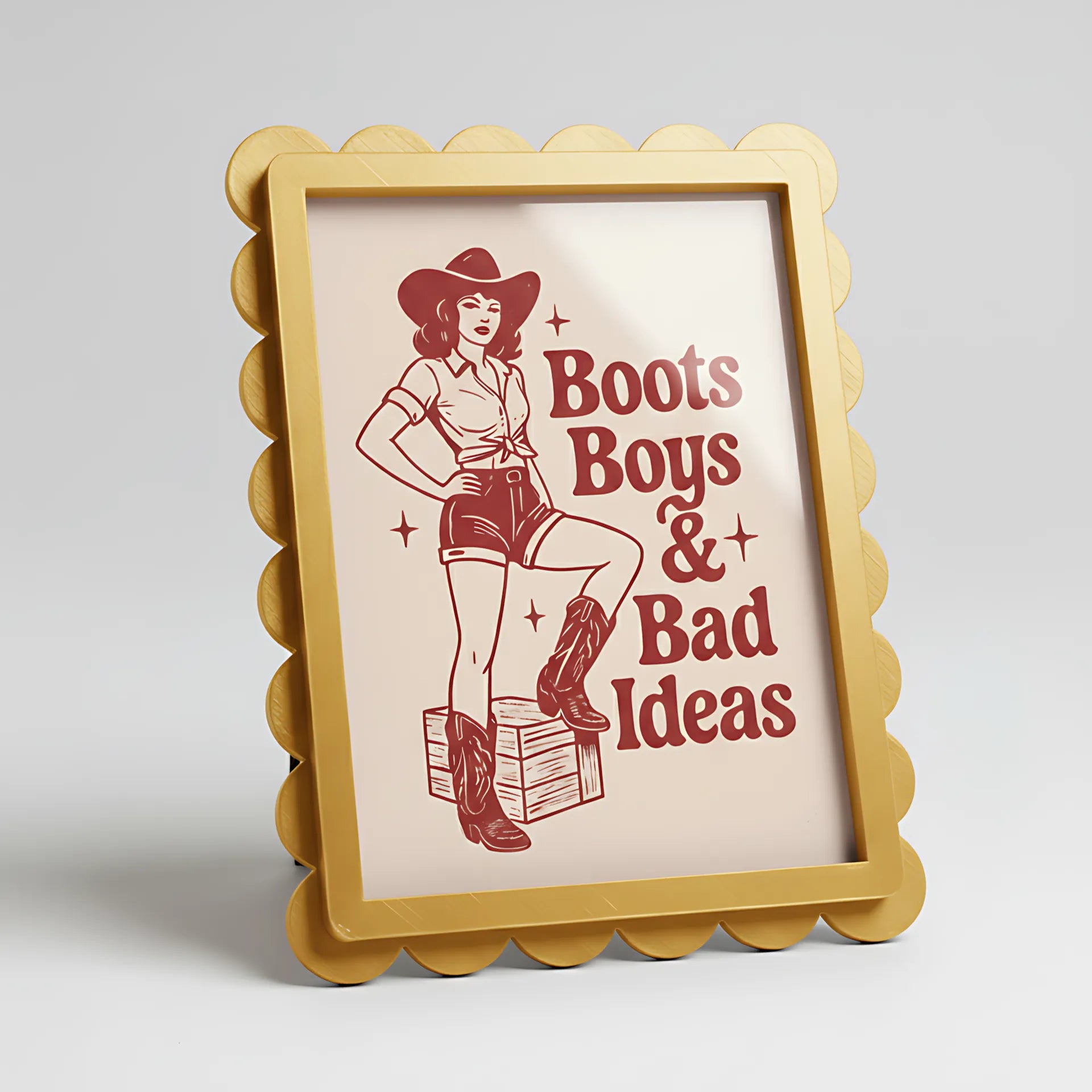 Magnetic Modular Scallop Plastic Frame - Royal Gold - 5x7 inch