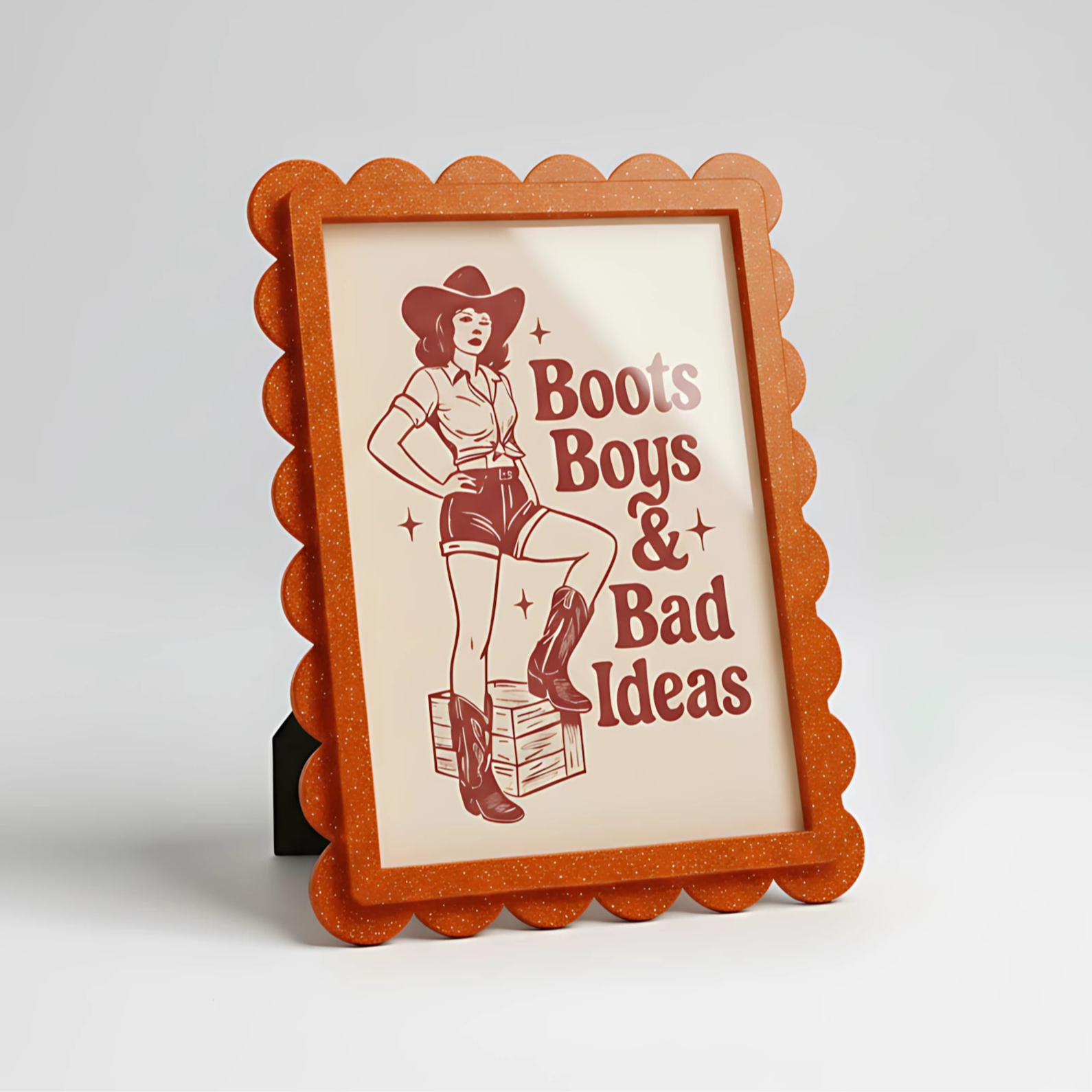 Magnetic Modular Scallop Plastic Frame - Twinkling Caramel - 5x7 Inch