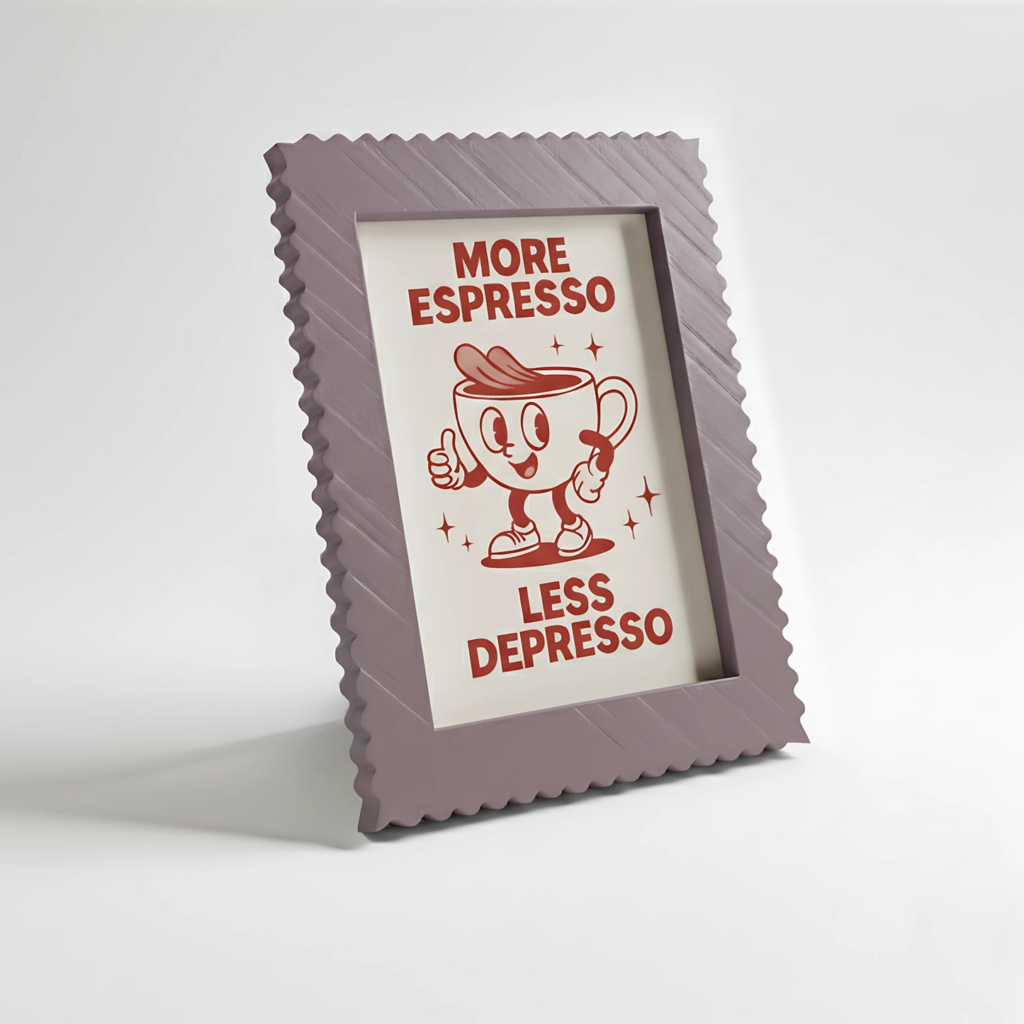 Magnetic Modular Squiggle Plastic Frame - Ash Purple - 5x7 Inch