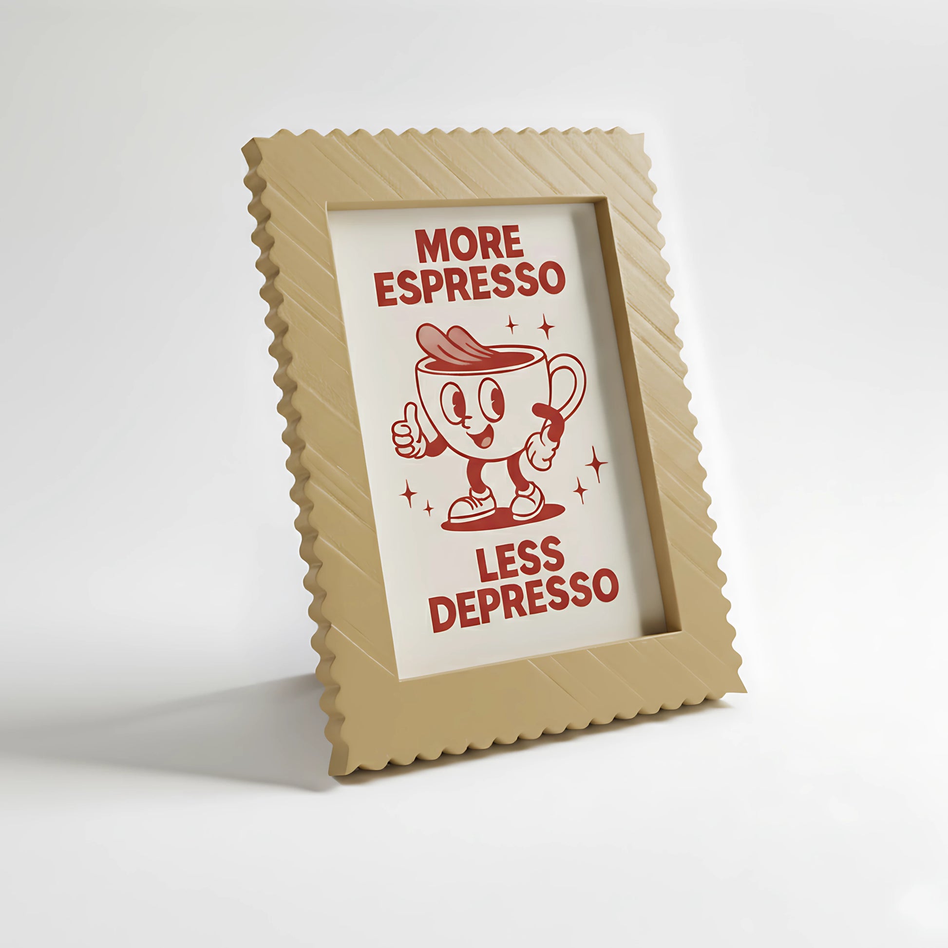 Magnetic Modular Squiggle Plastic Frame - Beige - 5x7 Inch