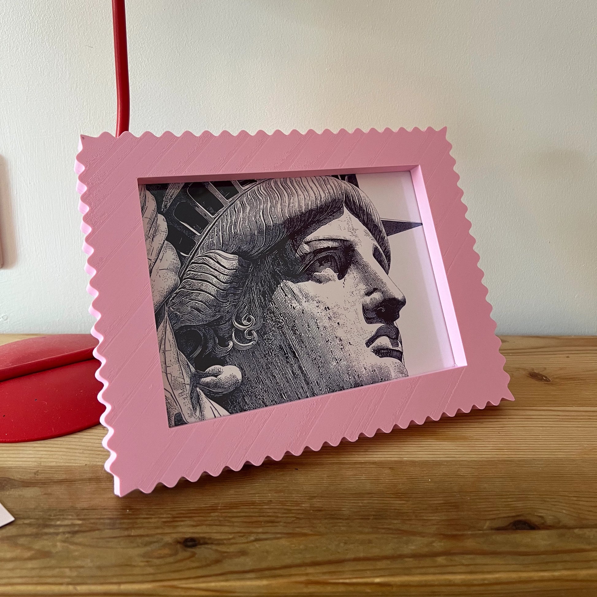 Magnetic Modular Squiggle Plastic Frame - Blood Orange - 5x7 Inch