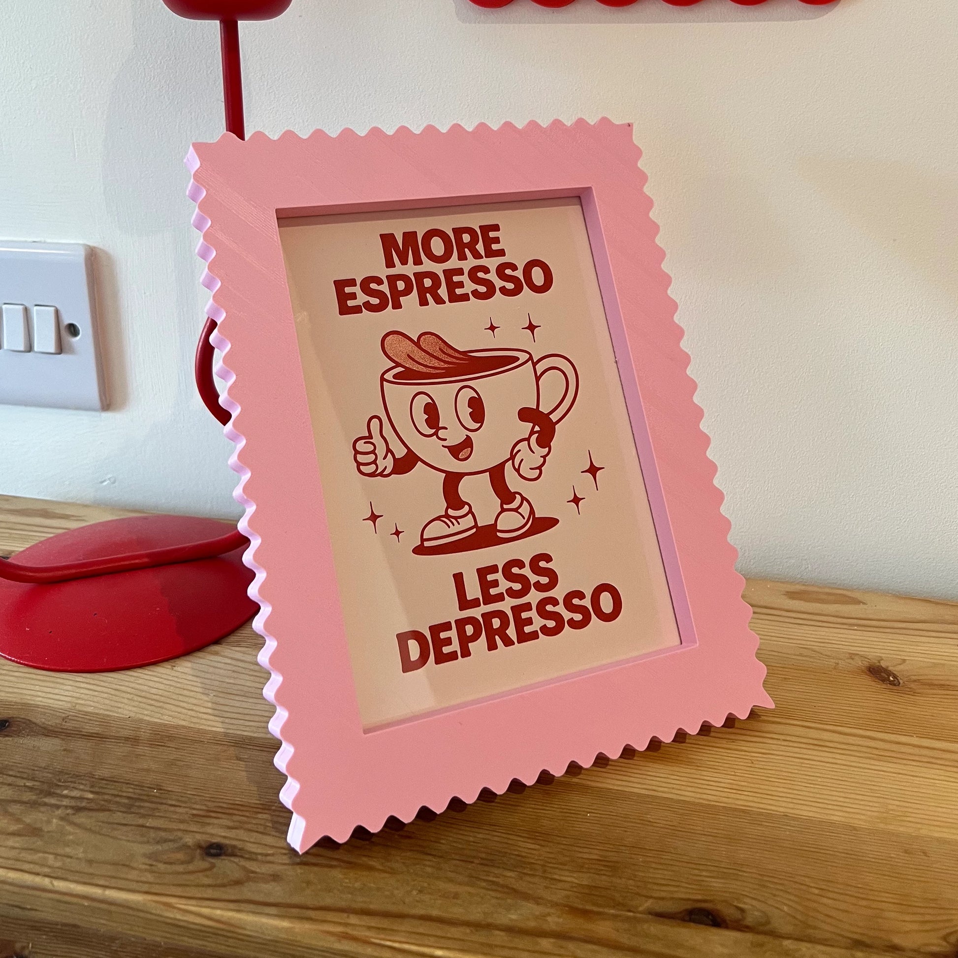 Magnetic Modular Squiggle Plastic Frame - Blood Orange - 5x7 Inch