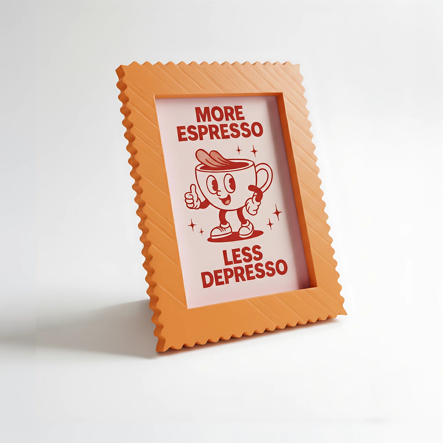 Magnetic Modular Squiggle Plastic Frame - Blood Orange - 5x7 Inch