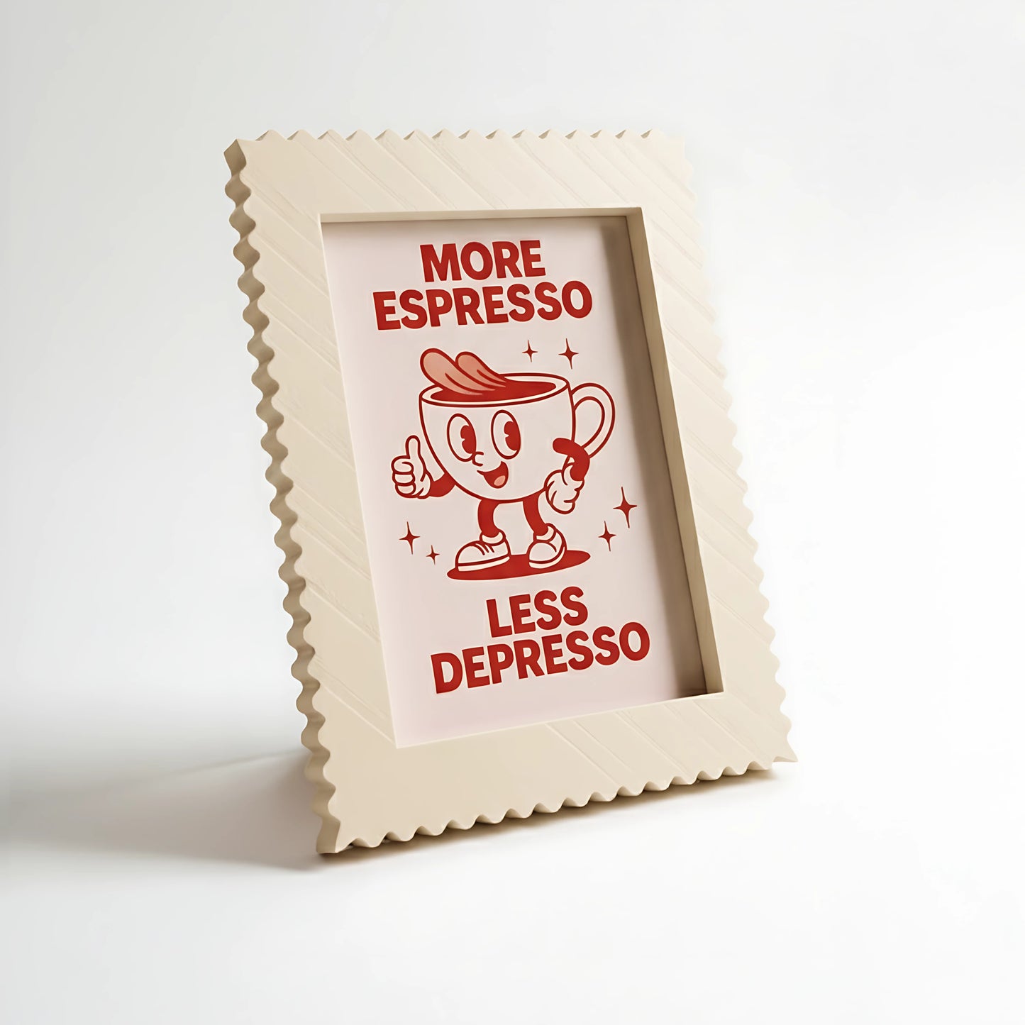 Magnetic Modular Squiggle Plastic Frame - Champagne - 5x7 Inch