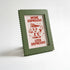 Magnetic Modular Squiggle Plastic Frame - Matt Olive Green - 5x7 Inch