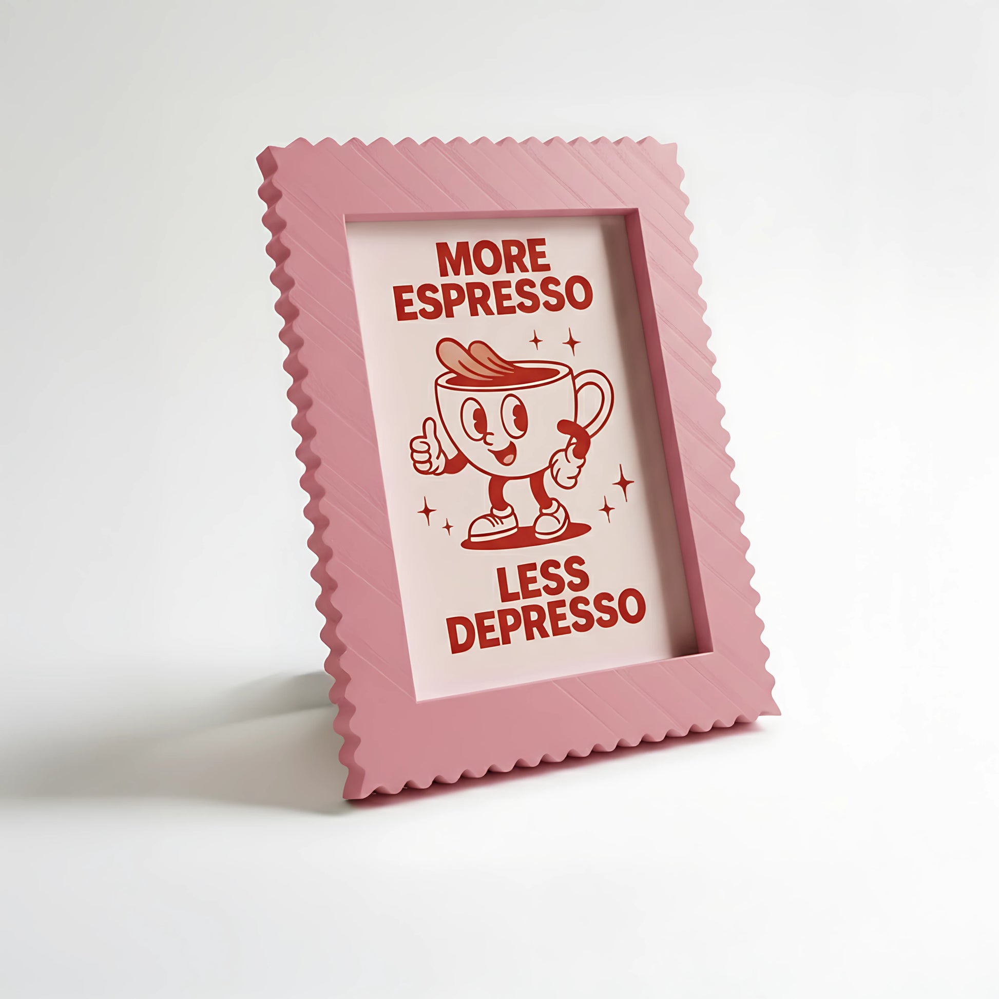 Magnetic Modular Squiggle Plastic Frame - Matt Pottery Red - 5x7 Inch