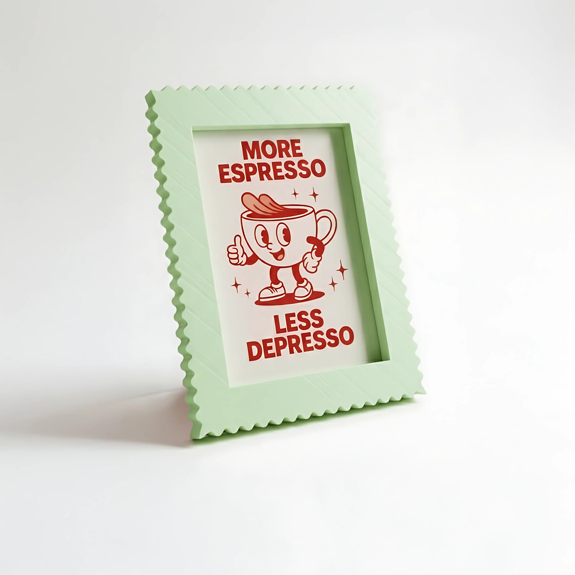 Magnetic Modular Squiggle Plastic Frame - Mint Green - 5x7 Inch