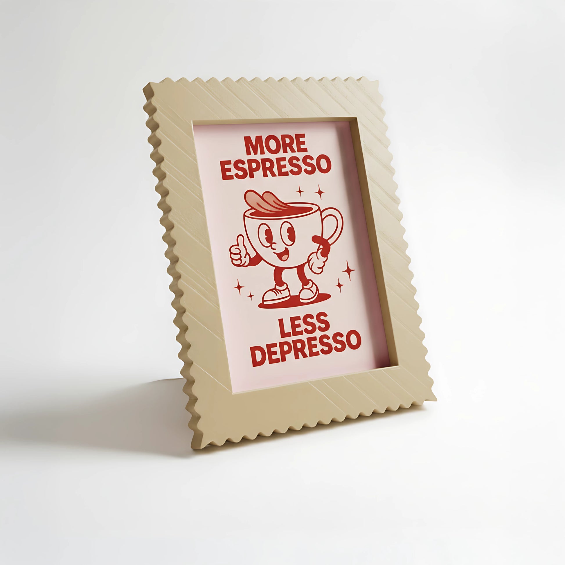 Magnetic Modular Squiggle Plastic Frame - Sand - 5x7 Inch