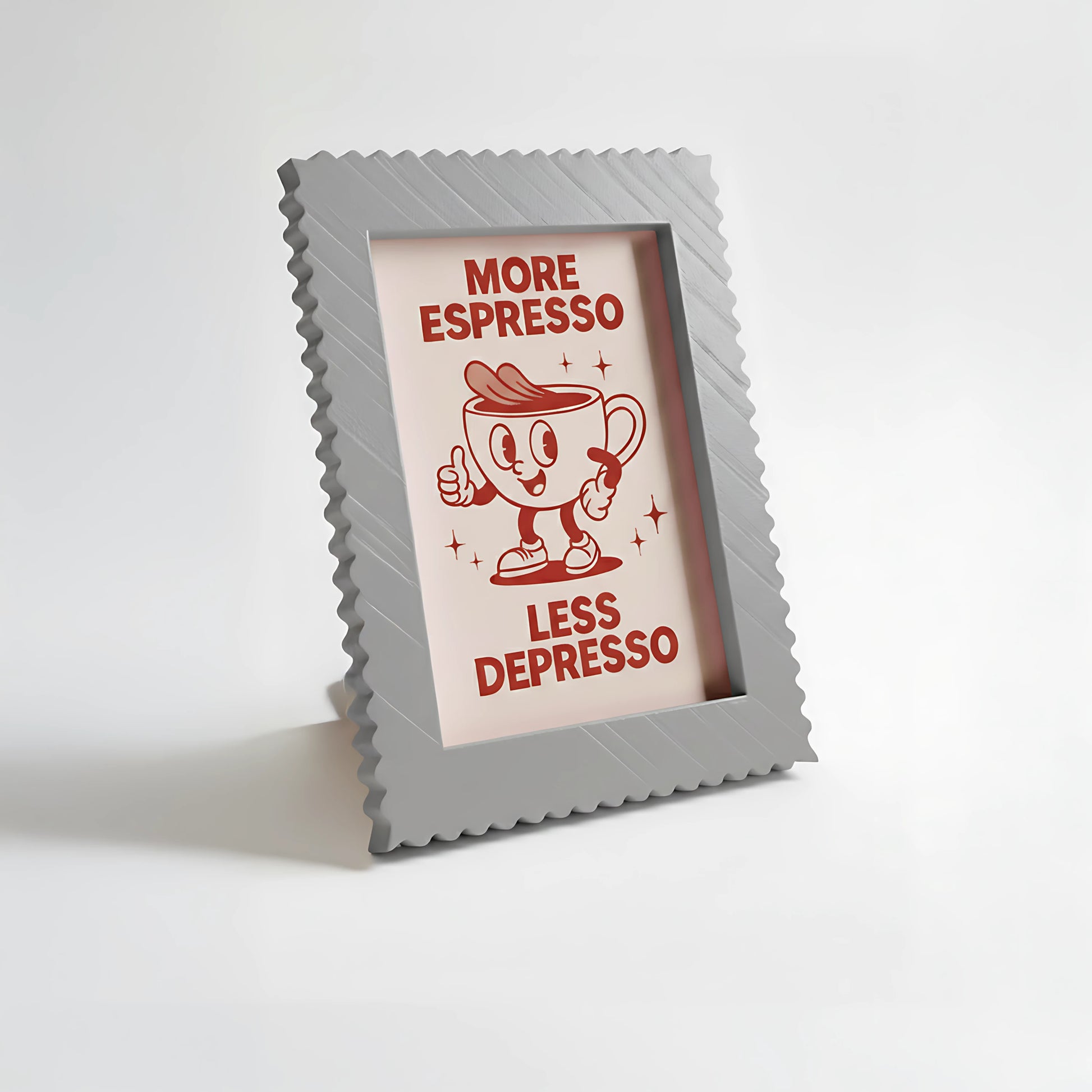 Magnetic Modular Squiggle Plastic Frame - Slate Grey - 5x7 Inch