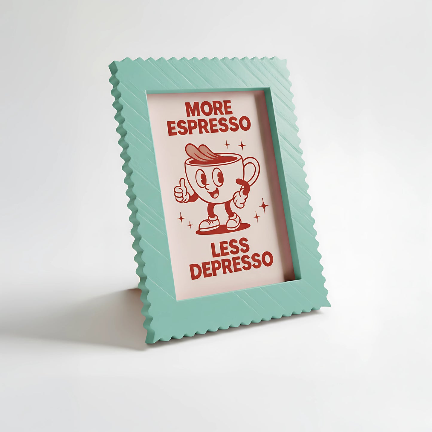 Magnetic Modular Squiggle Plastic Frame - Teal - 5x7 Inch