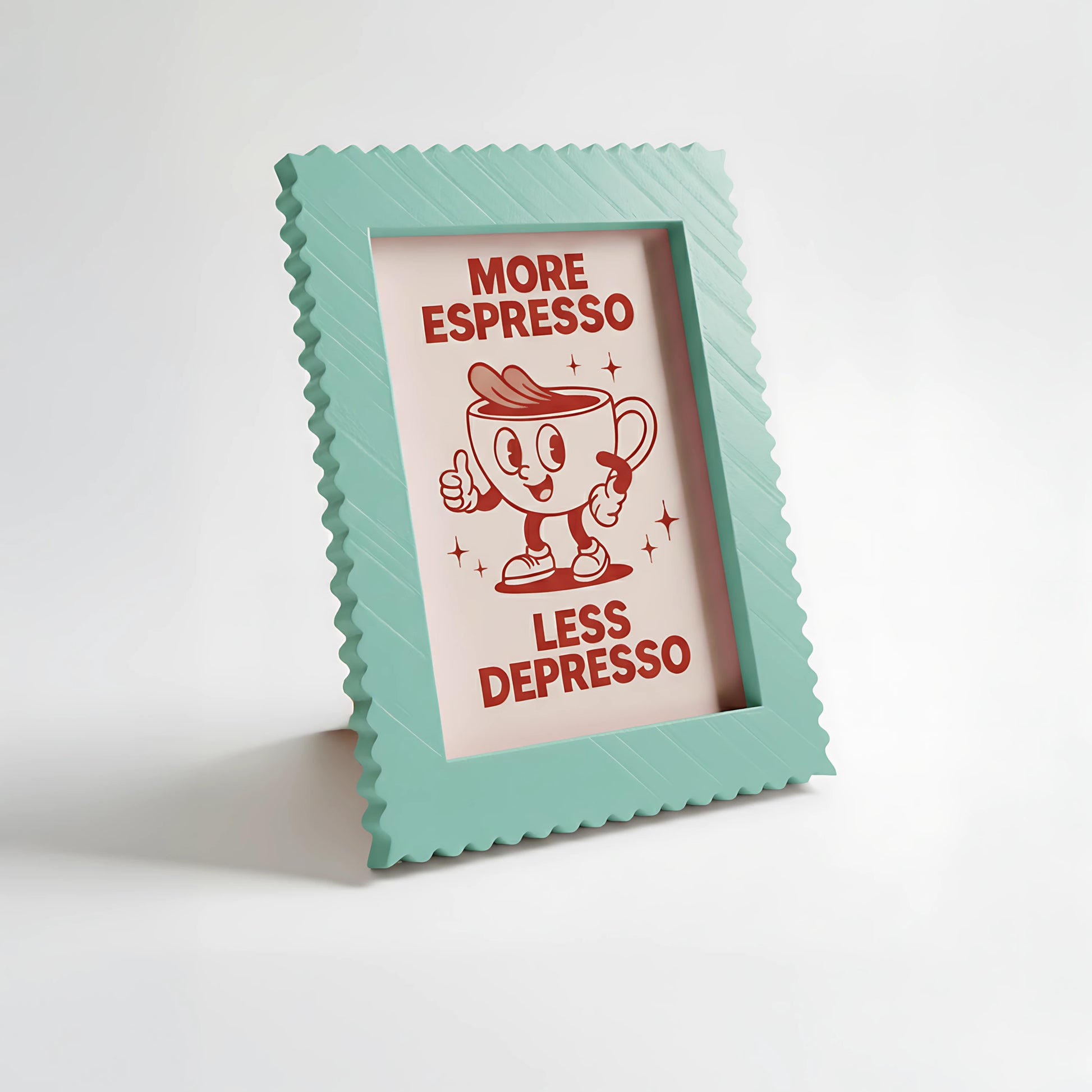 Magnetic Modular Squiggle Plastic Frame - Teal - 5x7 Inch