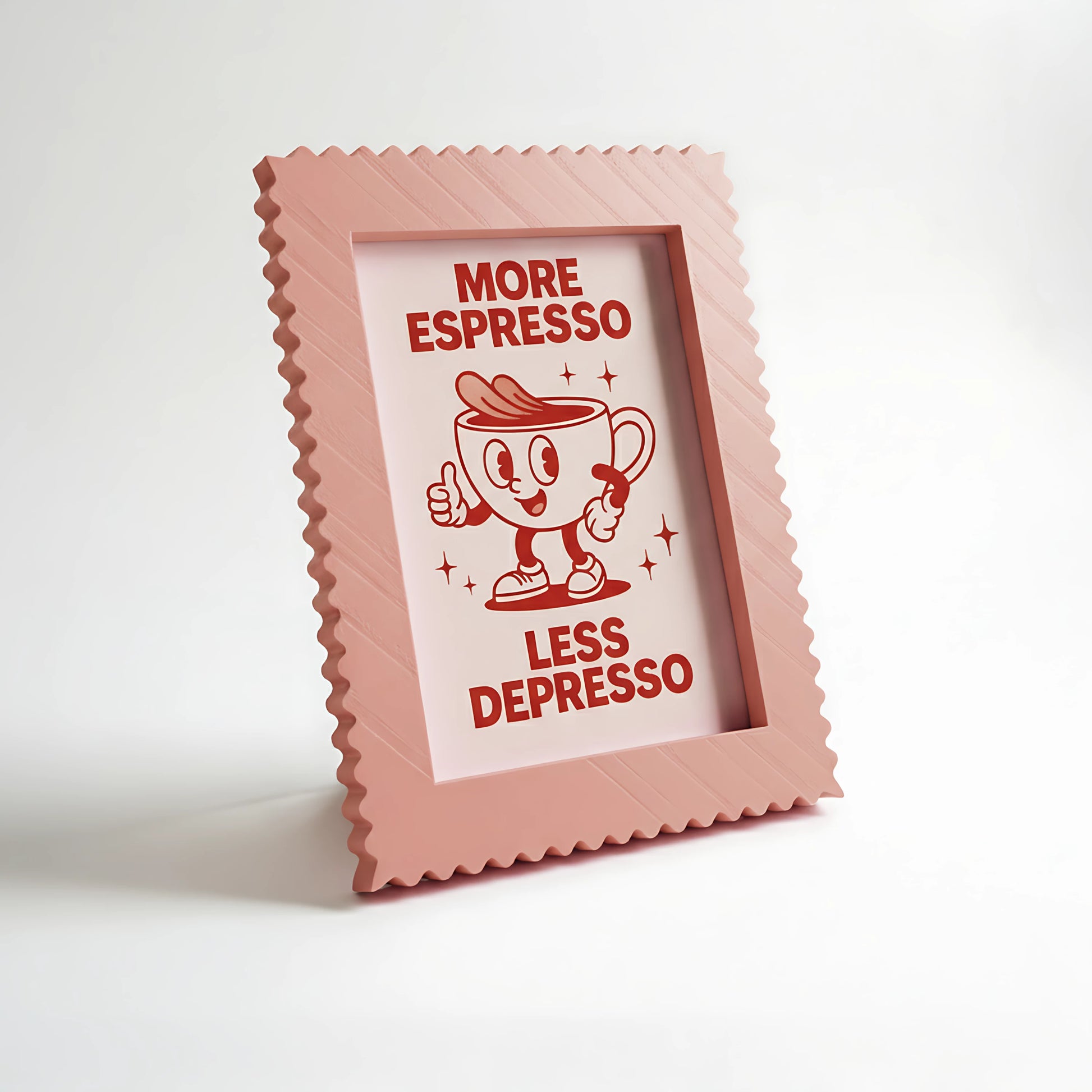 Magnetic Modular Squiggle Plastic Frame - Terracotta - 5x7 Inch