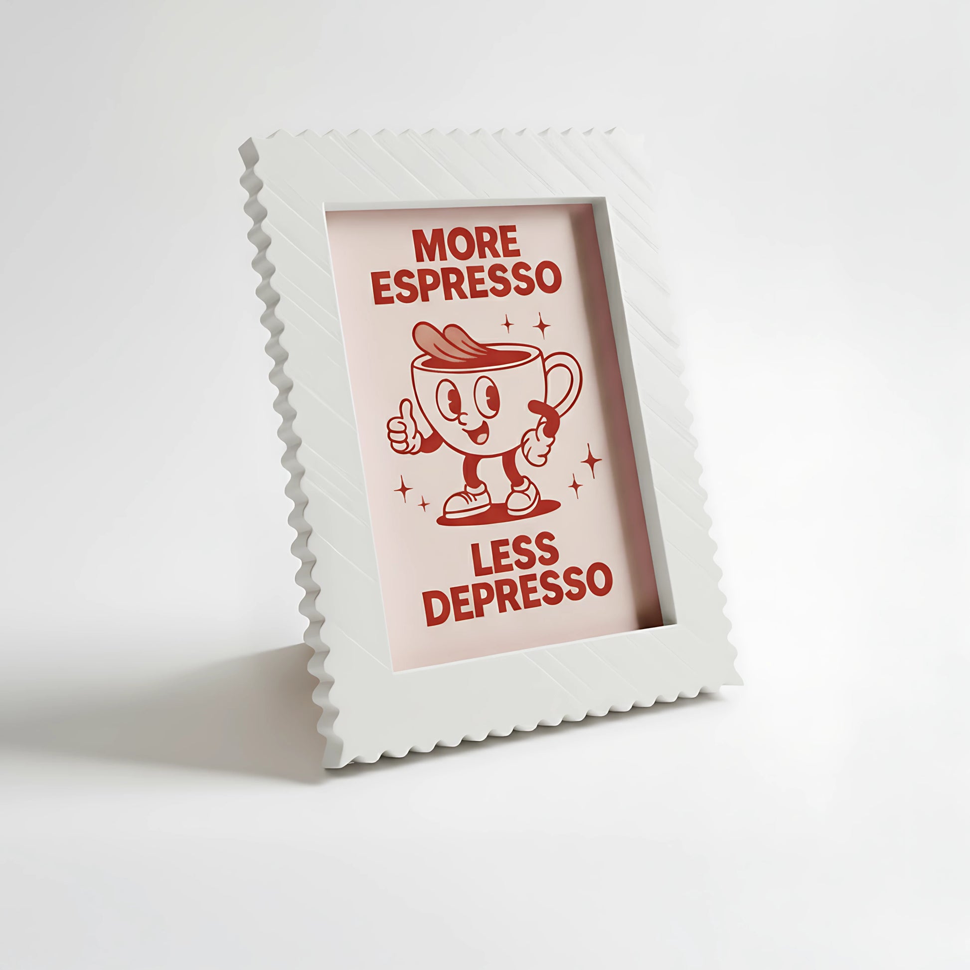 Magnetic Modular Squiggle Plastic Frame - White - 5x7 Inch