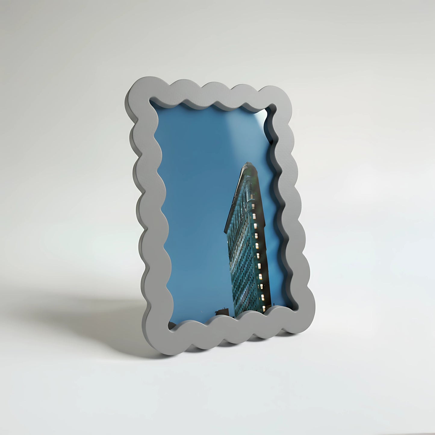 Magnetic Modular Wavey Plastic Frame - Slate Grey - 5x7 Inch