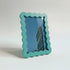 Magnetic Modular Wavey Plastic Frame - Teal - 5x7 Inch