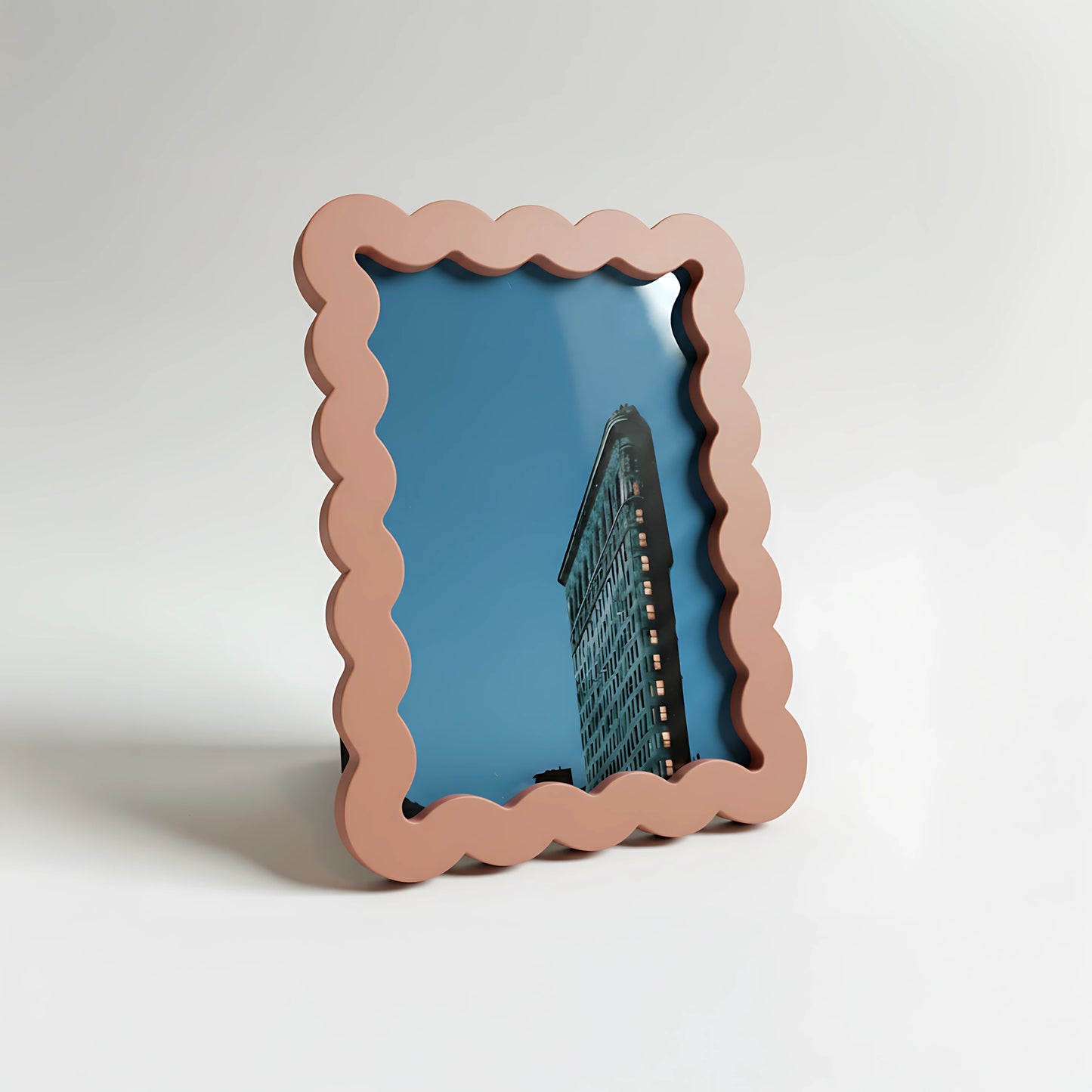 Magnetic Modular Wavey Plastic Frame - Terracotta - 5x7 Inch