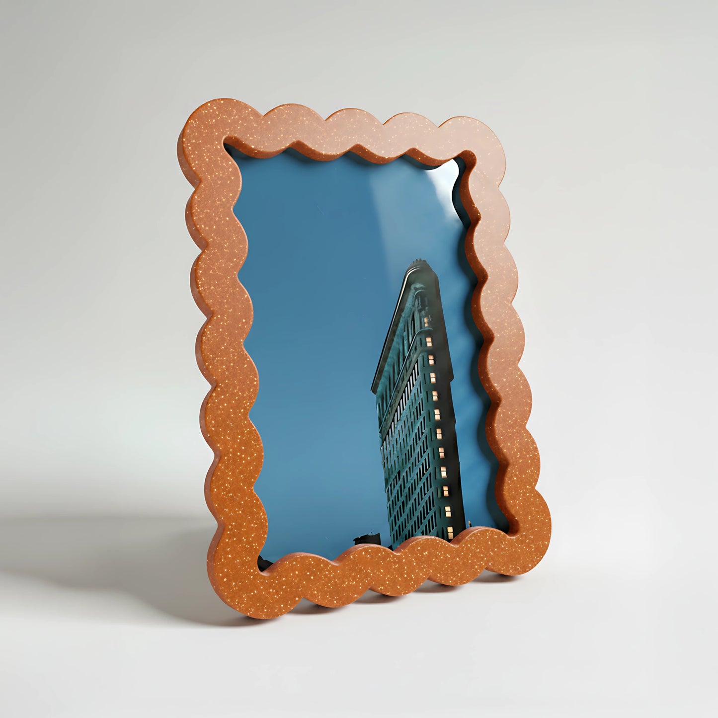 Magnetic Modular Wavey Plastic Frame - Twinkling Orange - 5x7 Inch