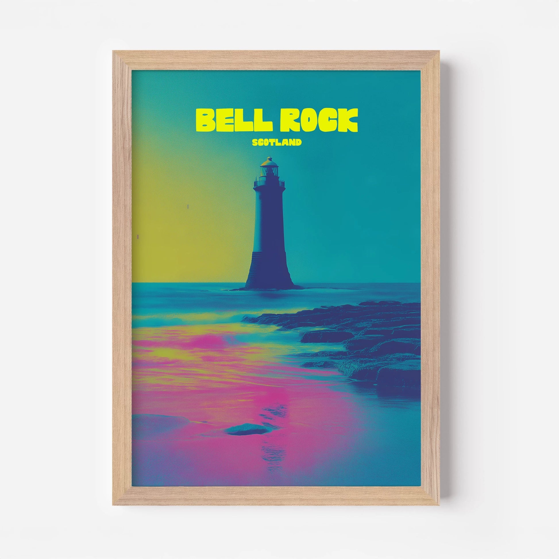 Bell Rock Lighthouse Scotland Travel Poster - Postered