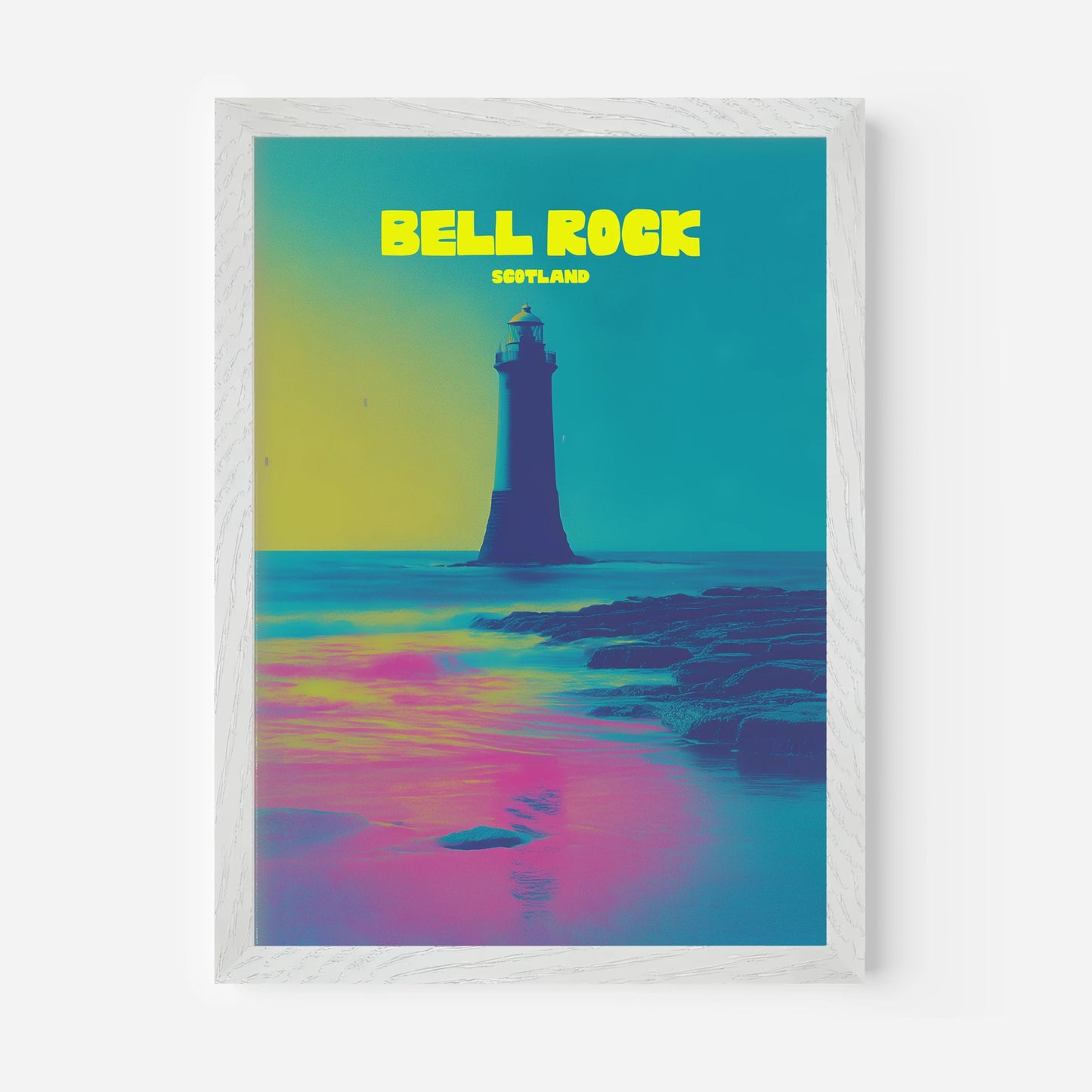 Bell Rock Lighthouse Scotland Travel Poster - Postered