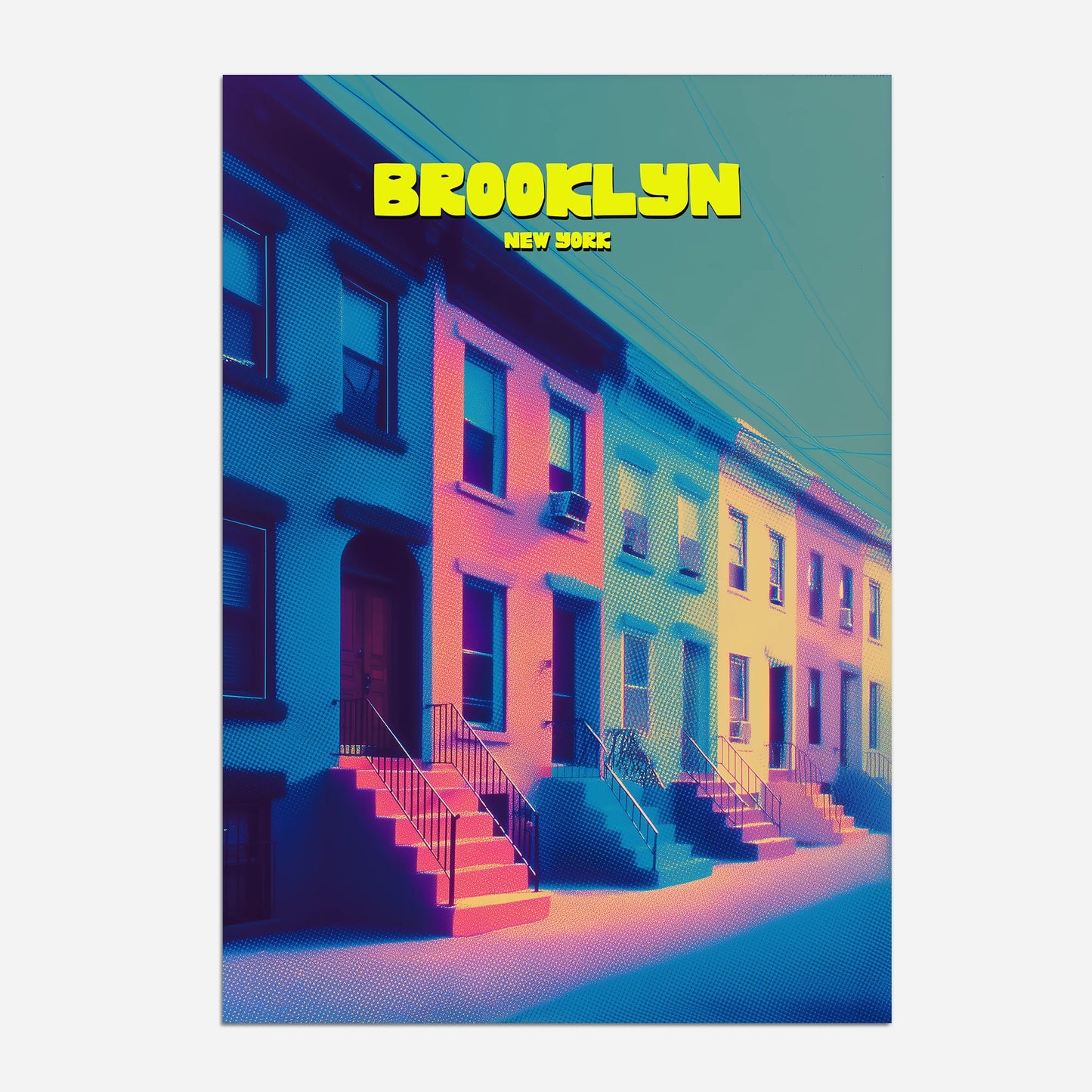 Brooklyn New York Manhattan America Travel Poster
