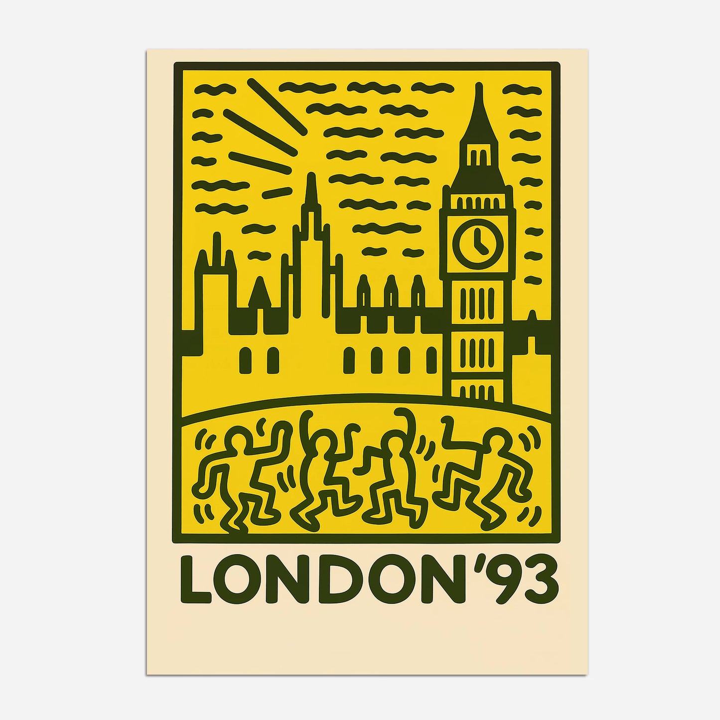 London England '93 Travel Poster