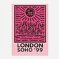 London Soho England '99 Travel Poster