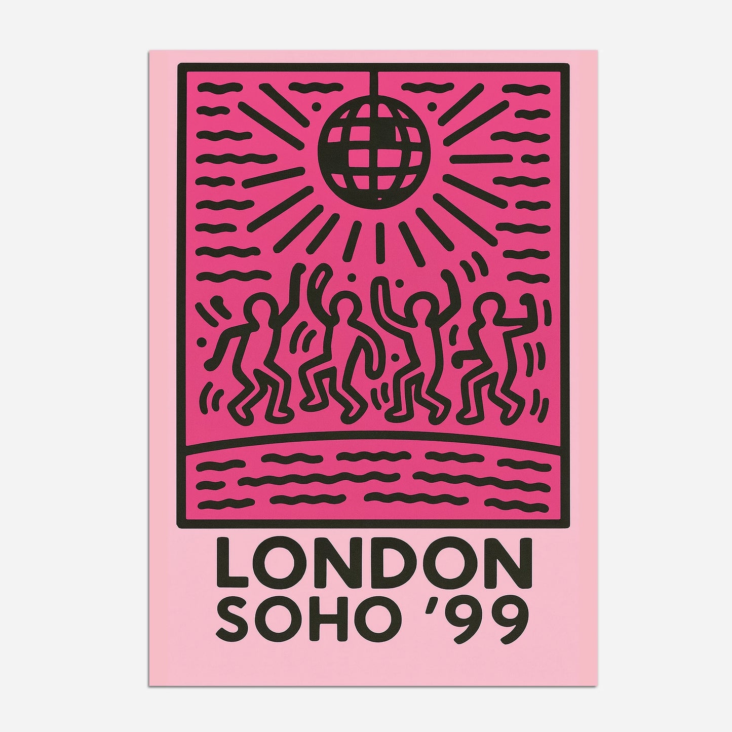 London Soho England '99 Travel Poster