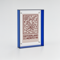 Coloured Transparent Acrylic Picture Frame - Blue