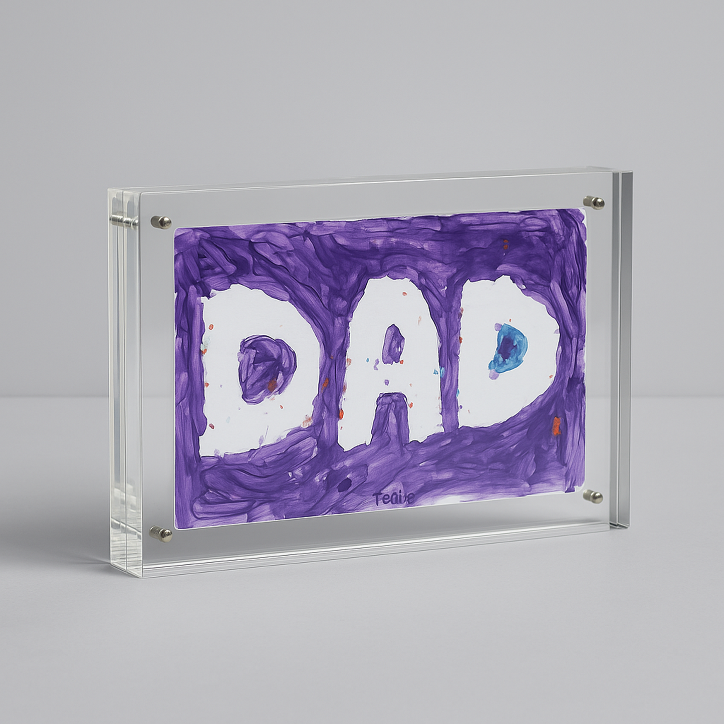 Coloured Transparent Acrylic Picture Frame - Clear