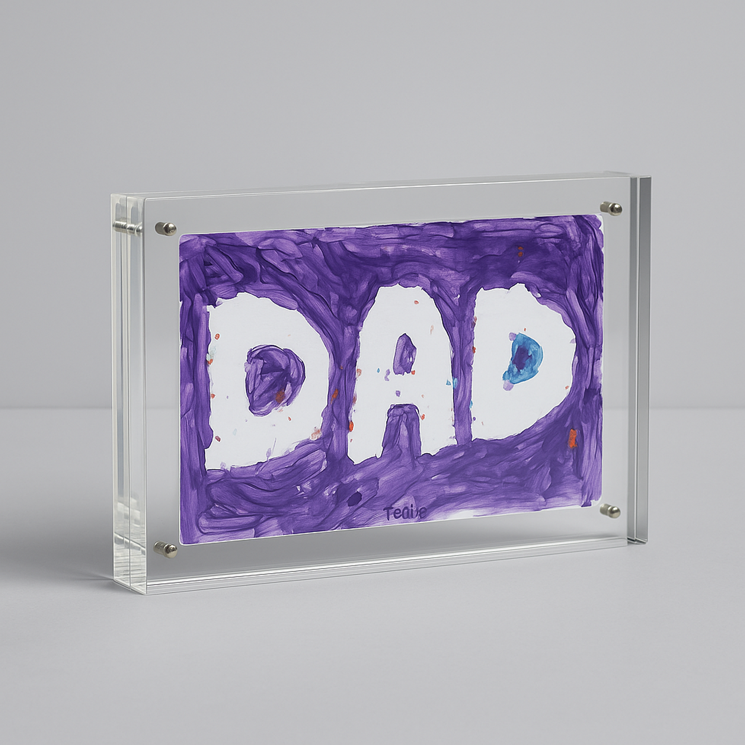Coloured Transparent Acrylic Picture Frame - Clear