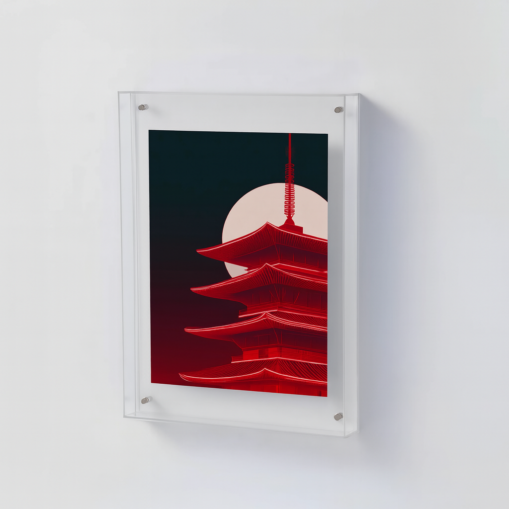 Coloured Transparent Acrylic Picture Frame - Clear