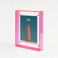 Coloured Transparent Acrylic Picture Frame - Pink.