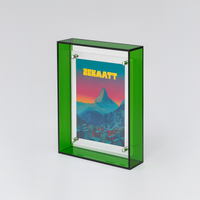 Coloured Transparent Acrylic Picture Frame - Green