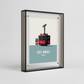 Coloured Transparent Acrylic Picture Frame - Grey