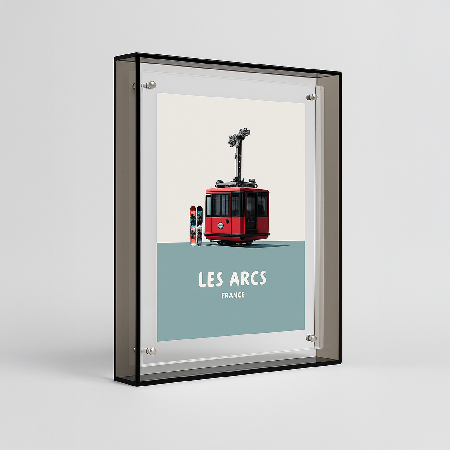 Coloured Transparent Acrylic Picture Frame - Grey