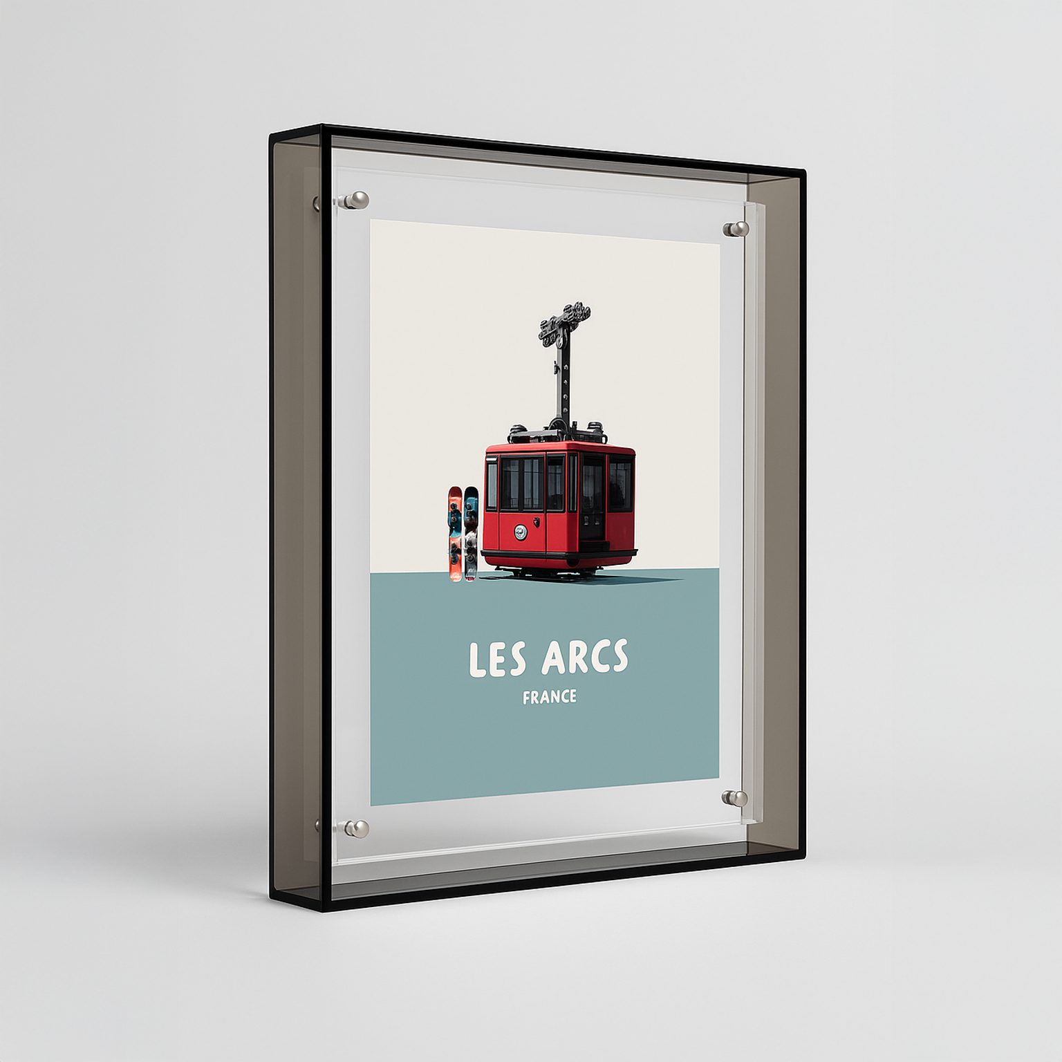 Coloured Transparent Acrylic Picture Frame - Grey