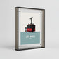 Coloured Transparent Acrylic Picture Frame - Grey.
