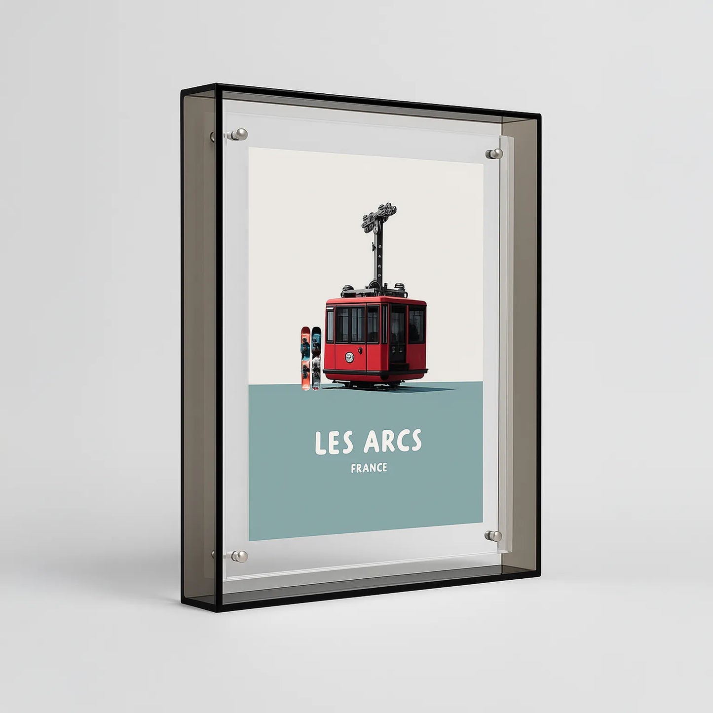 Coloured Transparent Acrylic Picture Frame - Grey.