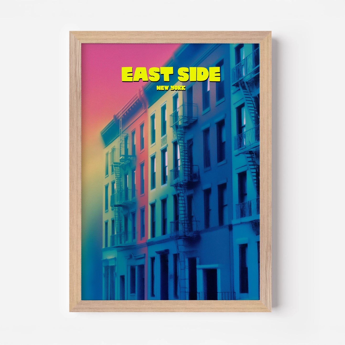 East Side New York Manhattan America Travel Poster