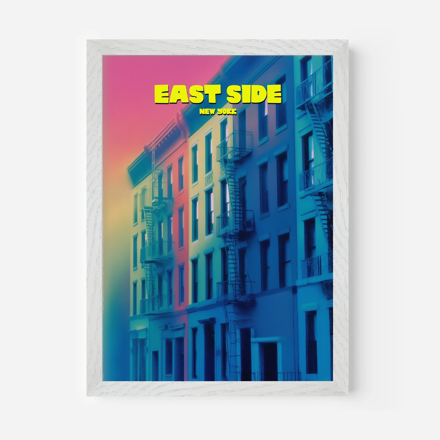 East Side New York Manhattan America Travel Poster