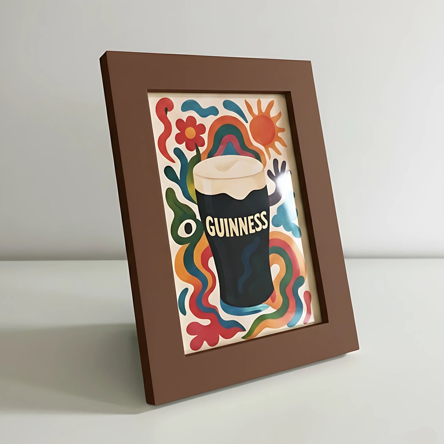 Magnetic Modular Solid Plastic Frame - Chocolate