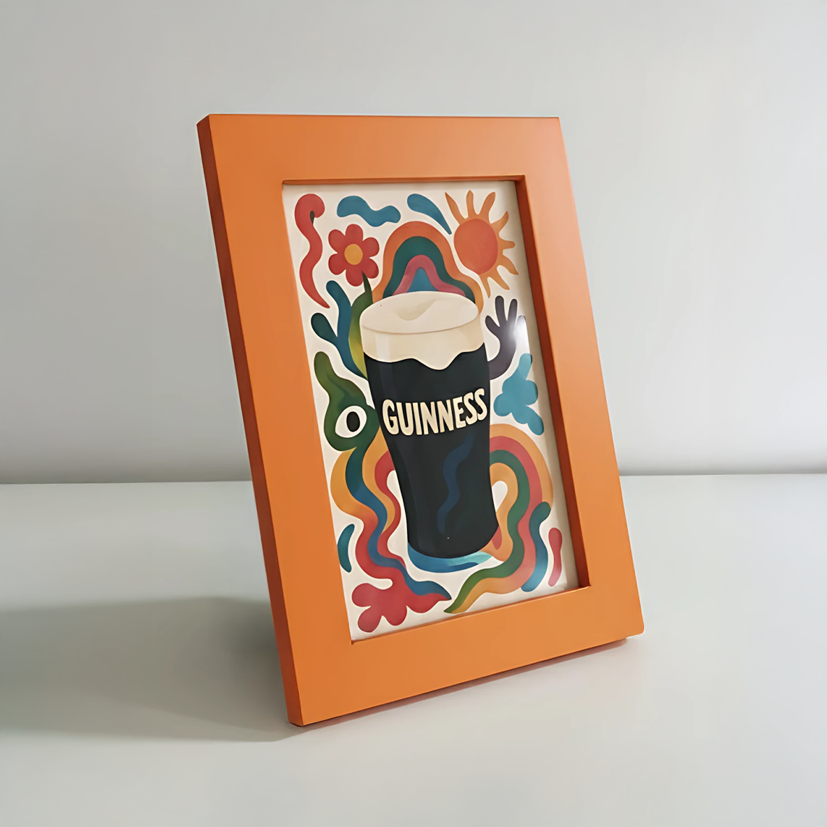 Magnetic Modular Solid Plastic Frame - Blood Orange