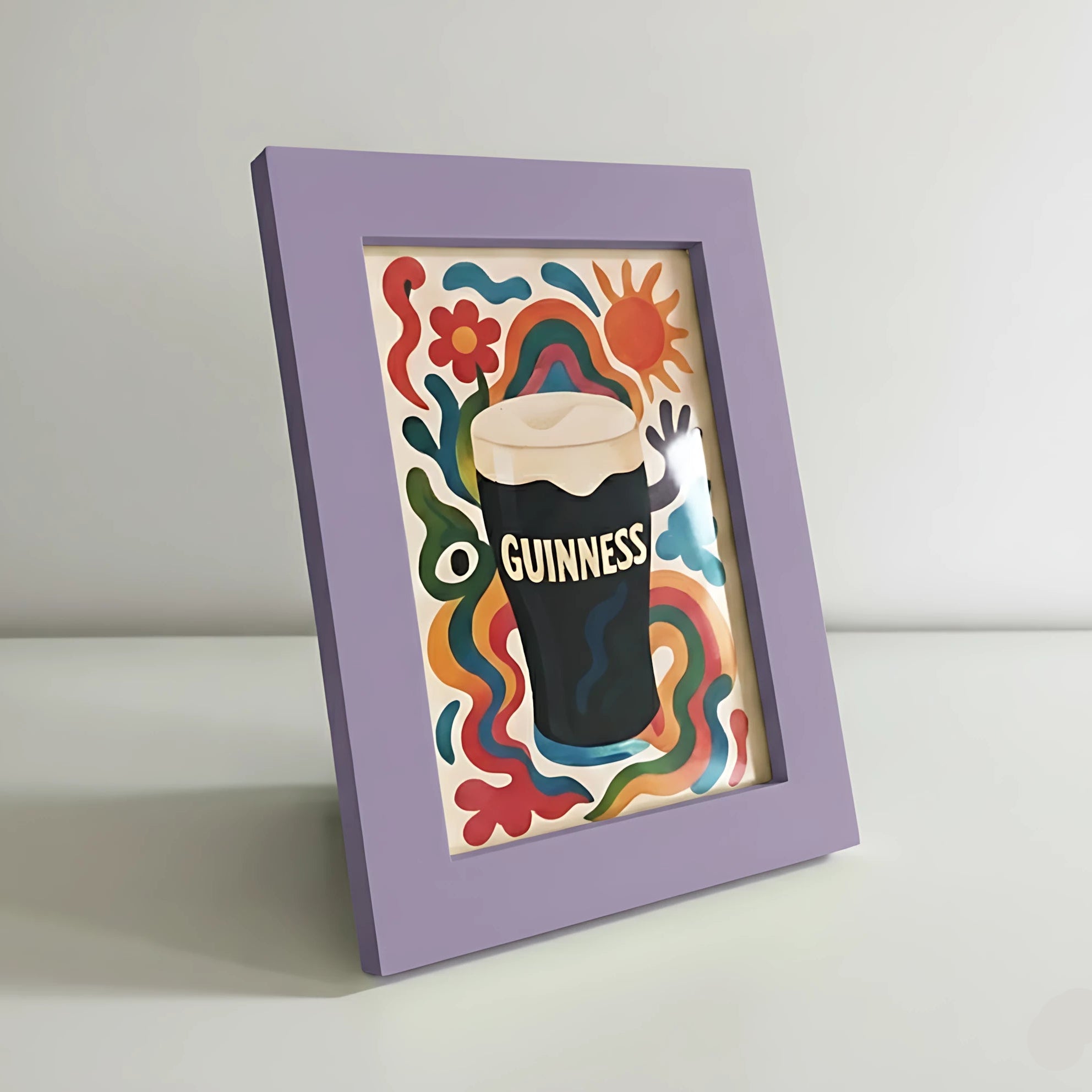 Magnetic Modular Solid Plastic Frame - Purple