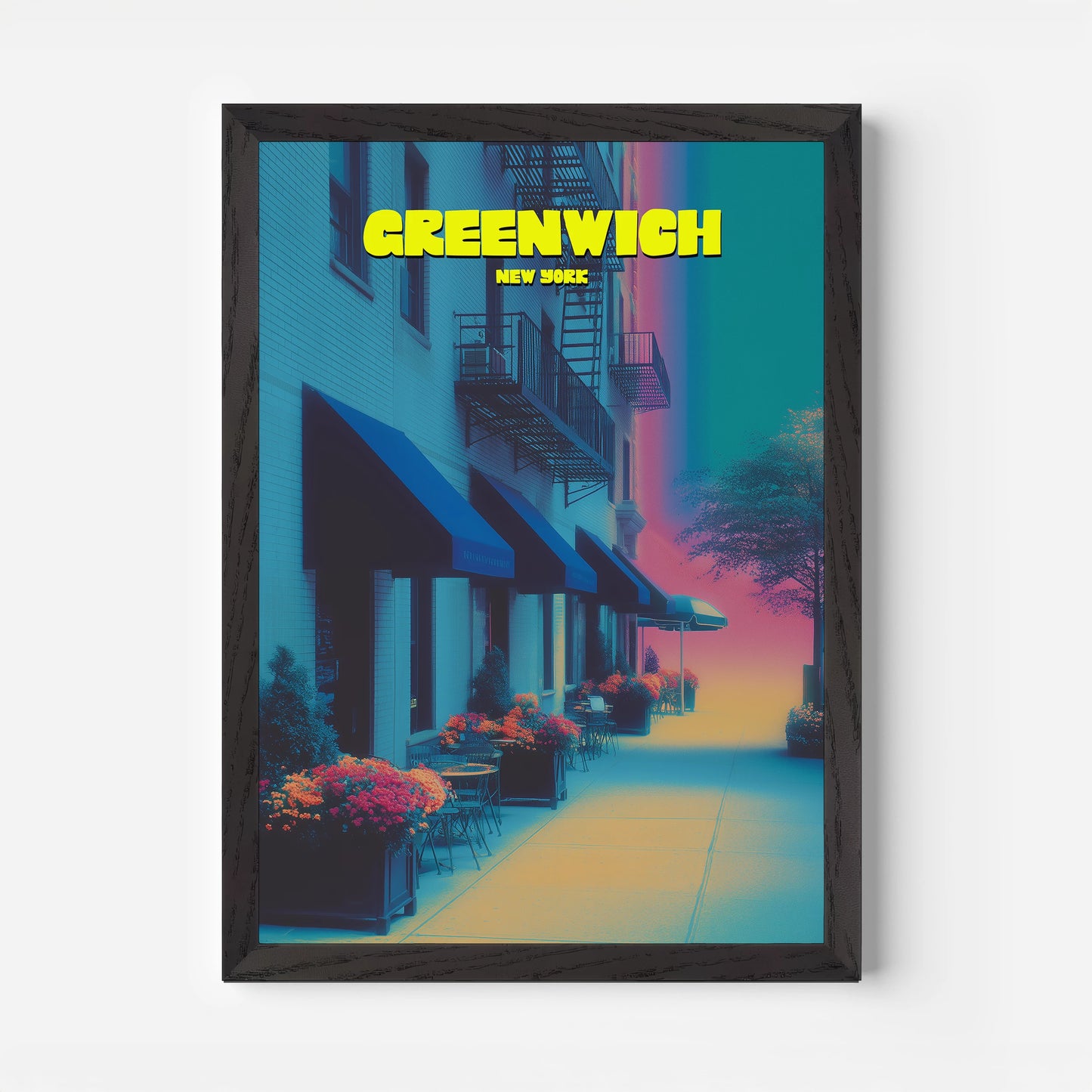 Greenwich New York Manhattan America Travel Poster