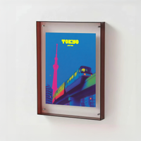 Coloured Transparent Acrylic Picture Frame - Brown