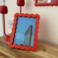 Magnetic Modular Wavey Plastic Frame - Matt Ruby Red - 5x7 Inch