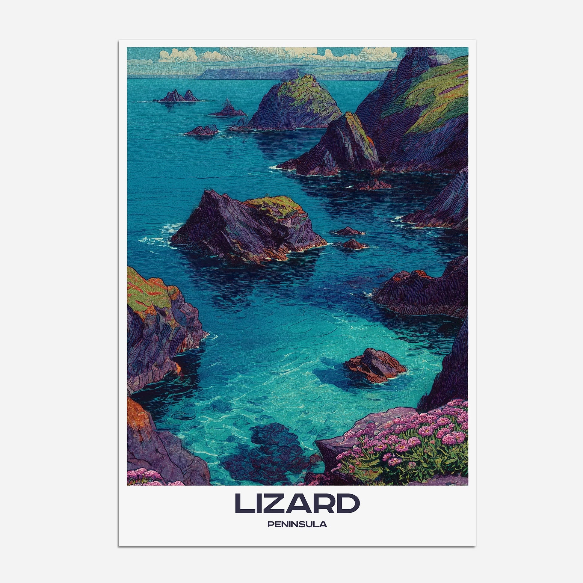 Lizard Peninsula Cornwall England Europe Travel Poster - Postered