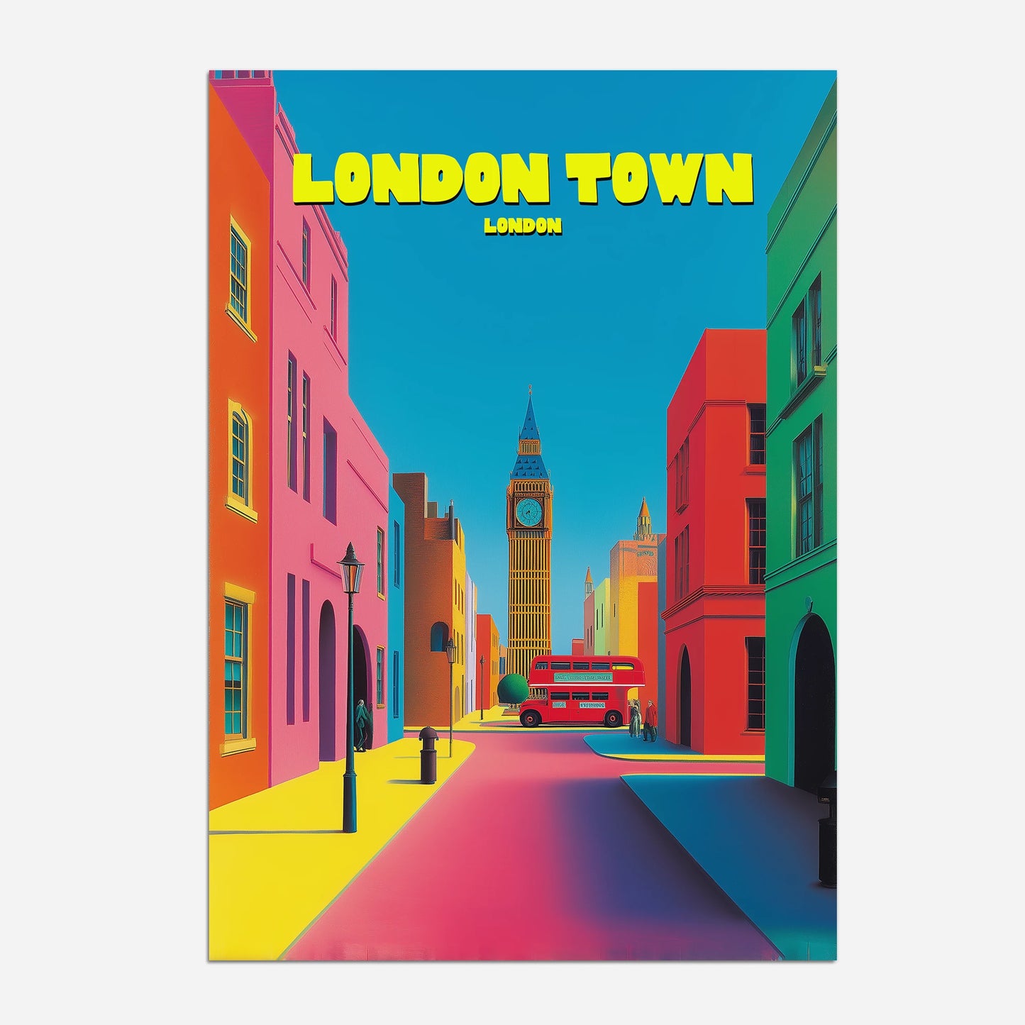London Town England Travel Poster